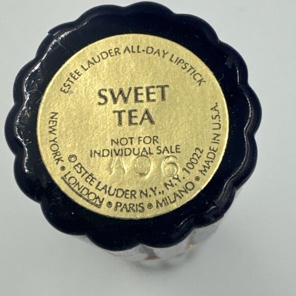 ESTEE LAUDER ALL-DAY Lipstick SWEET TEA Blue Ribbed Discontinued Color - Picture 3 of 3